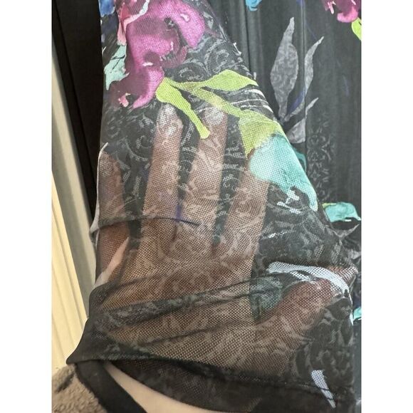 Avenue Semi-Sheer Tunic Top, 22 3/4 Sleeves, Watercolor Whimsigoth Fairy‎ - Picture 7 of 7